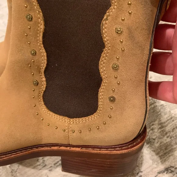 Coach Tan Suede Ankle Boots